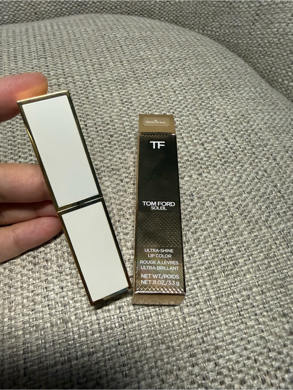 Tom Ford Berry Pink Lipstick in White and Gold Tube